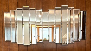 lot 26B image: Beautiful Beveled Multi Panel Wall Mirror