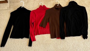 lot 451 image: Four Womens Turtleneck Sweaters