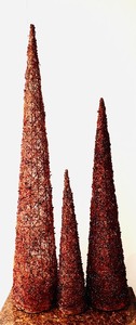 lot 168 image: Gorgeous 3 Sizes Decorative Light-up with Dark Maroon  Copper