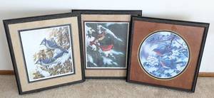lot 101A image: Three Framed Bird Prints
