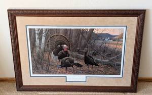 lot 121B image: Chisholm Valley Strut Turkey Print by Michael Sieve