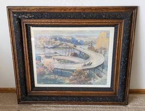 lot 66A image: Framed Print The Old Spiral Bridge of Hastings by Edward Brewer