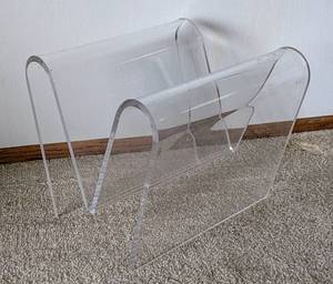 lot 74A image: Vintage Lucite Magazine Rack
