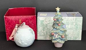 lot 242 image: Lladro Porcelain Ornament and Christmas Tree Figurine