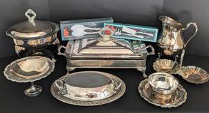lot 250A image: Vintage Silver Plated Servingware