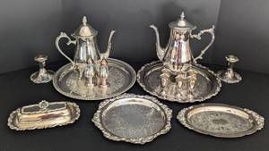 lot 281A image: Assorted Vintage Silver Plated Servingware