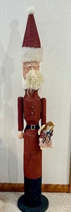 lot 82 image: Wooden Santa Figurine