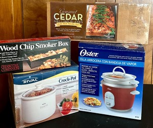 lot 99 image: Boxed Kitchen Helpers Including a Crockpot, Foodsaver Containers and More