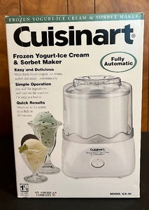 lot 145 image: Cuisinart Frozen Yogurt Ice Cream and Sorbet Maker White Mel ICE-20