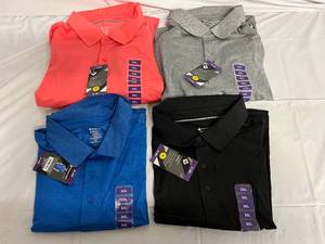 lot 2 image: 4 Variety Members Mark Polo Shirts - XXL