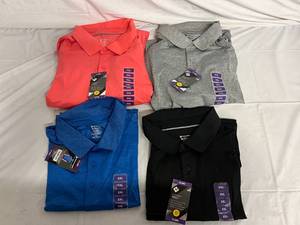 lot 3 image: 4 Variety Members Mark Polo Shirts - XXL