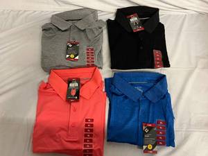 lot 4 image: 4 Variety Members Mark Polo Shirts - XL