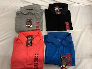 lot 5 image: 4 Variety Members Mark Polo Shirts - XL