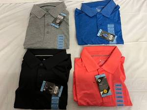 lot 6 image: 4 Variety Members Mark Polo Shirts - L