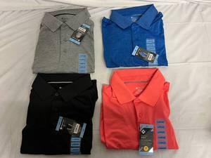 lot 7 image: 4 Variety Members Mark Polo Shirts - L
