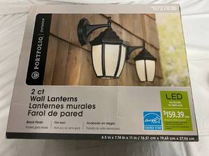 lot 16 image: 2ct Portfolio Wall Lanterns