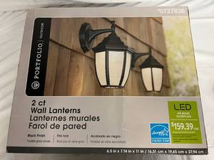 lot 17 image: 2ct Portfolio Wall Lanterns