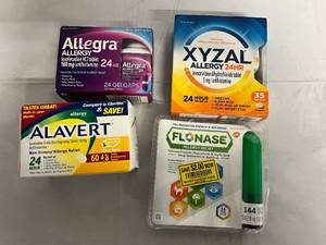 lot 33 image: 4 Boxes of Allergy Relief Products
