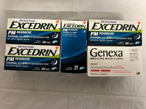 lot 40 image: 5 Boxes of Acetaminophen Tablets