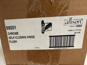 lot 120 image: 25 Allison Chrome Self-Closing Hinges