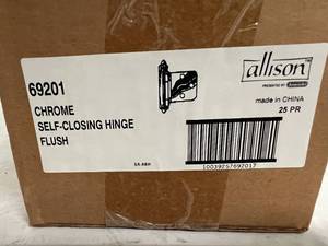 lot 122 image: 25 Allison Chrome Self-Closing Hinges