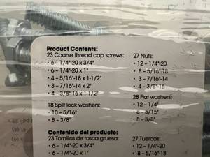 lot 266 image: 96 Piece Set of Autocraft Grade Fasteners
