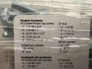 lot 267 image: 96 Piece Set of Autocraft Grade Fasteners