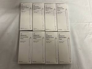 lot 193 image: 8 x 12 Packs Ballpoint Retractable Pens - Blue