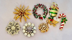 lot 111 image: Variety of Lovely Brooches