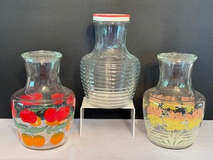 lot 106 image: Three Vintage Water or Juice Glass Carafes