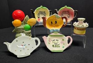 lot 204 image: Vintage Anthromorphic Tea Bag Holders & Ashtrays