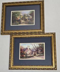 lot 220 image: Pair of Lovely Thomas Kincaid Framed Prints