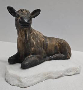lot 14 image: Signed Mid-Century Maigon Daga Ceramic Moose Sculpture