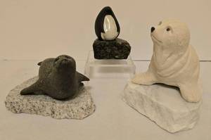 lot 273 image: Three Maigon Daga Arctic Sculptures