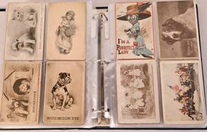 lot 279 image: Large Album of Vintage PostcardsGreeting Cards