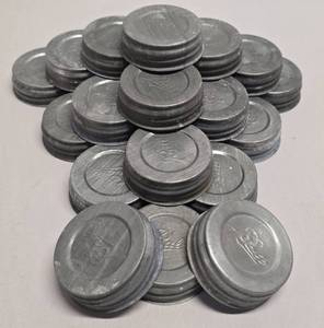 lot 309 image: Vintage Ball  Galvanized Canning Lid Group