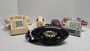 lot 312 image: Vintage Push Button Telephones