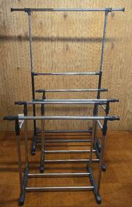 lot 317 image: Trio of Like-New Adjustable Clothing Racks