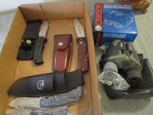 Binoculars, Hunting Knives