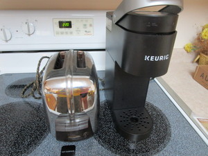 Keurig Coffee Maker, Toastmaster Toaster