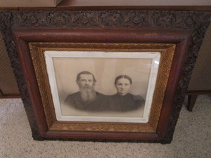 Antique Frame, Charcoal Portrait
