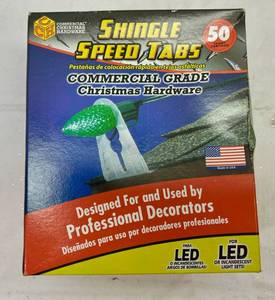 MM. 50 Commercial Grade Hardware Shingle Speed Tabs, 25 Light Stakes & 12 Outdooor Branch Clips