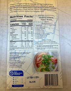 A. 2x 8oz Latitude 45 Smoked Atlantic Salmon-Sliced & Ready to Eat