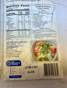 A. 2x 8oz Latitude 45 Smoked Atlantic Salmon-Sliced & Ready to Eat