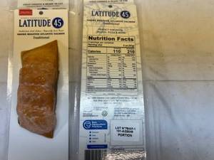 A. 4x 4oz 45 Latitude 45 Smoke Roasted Atlantic Salmon-Ready to Eat