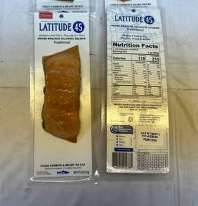 A. 4x 4oz 45 Latitude 45 Smoke Roasted Atlantic Salmon-Ready to Eat
