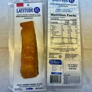 A. 4x 4oz 45 Latitude 45 Smoke Roasted Atlantic Salmon-Ready to Eat