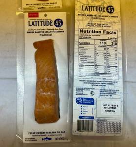 A. 4x 4oz 45 Latitude 45 Smoke Roasted Atlantic Salmon-Ready to Eat