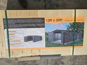 lot 2 image: Steel Storage Shed 13 x 20