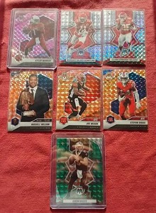 (7) Mosaic Parallel Football Cards - Stars, Etc